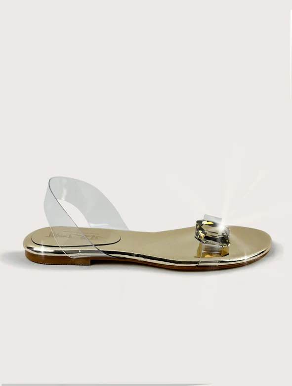 Rhinestone Flat Sandals
