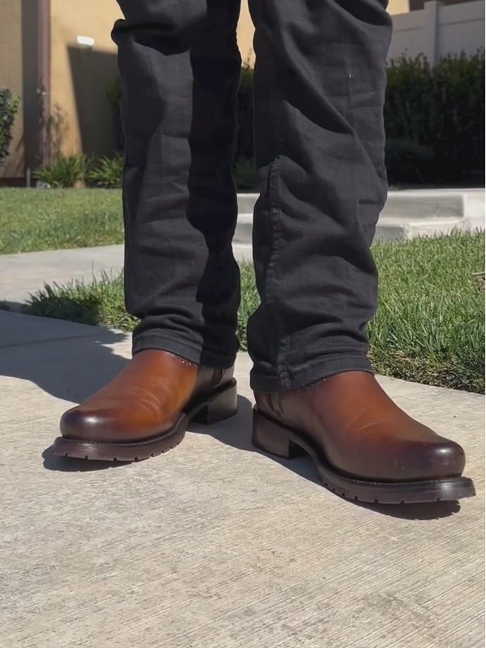 Vintage Woven Leather Boots