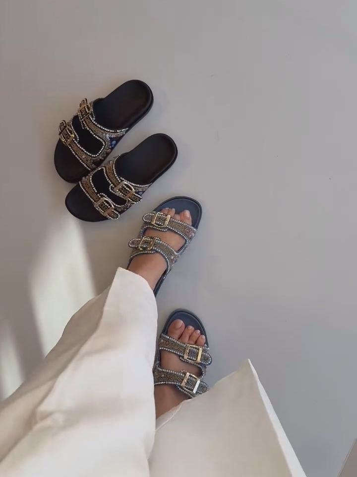 Women's Summer Rhinestone Slippers