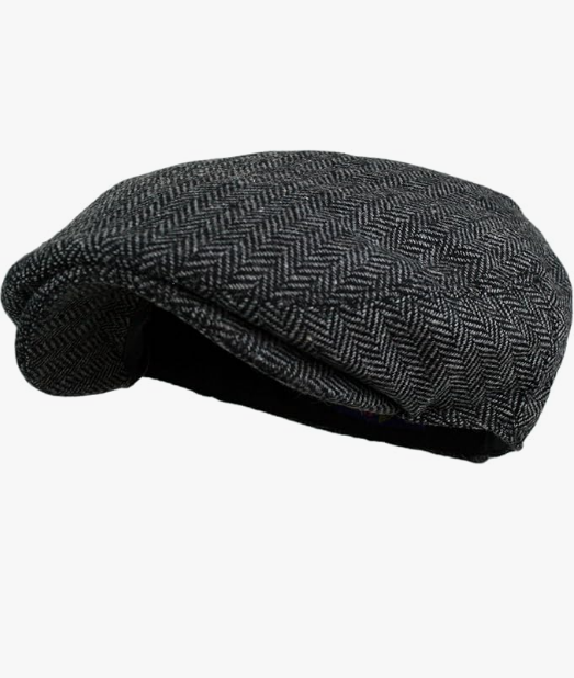 Men's Classic Herringbone Tweed Tweed Wool Blend Newspaperboy Ivy Hat