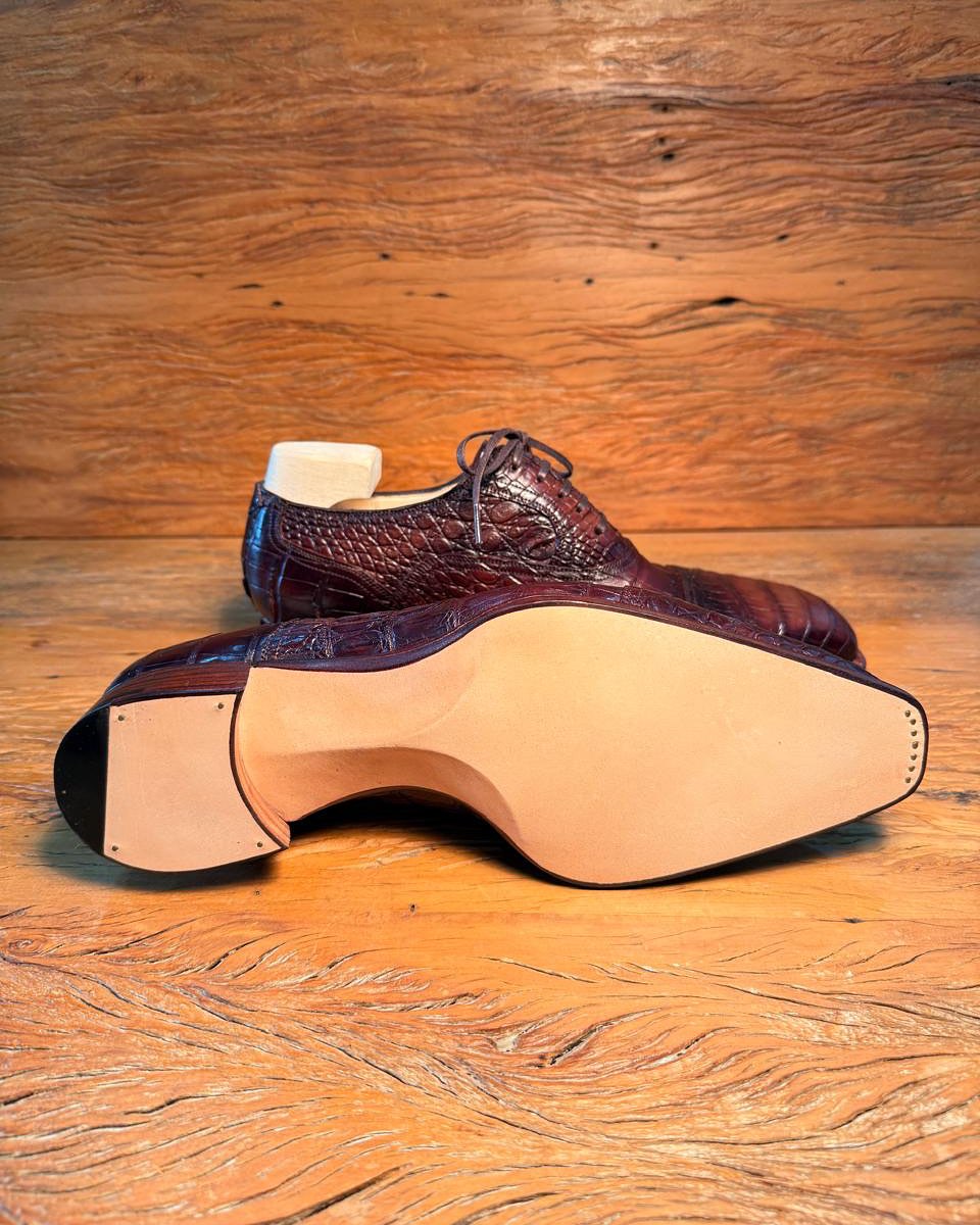 Handmade Crocodile Leather Oxfords