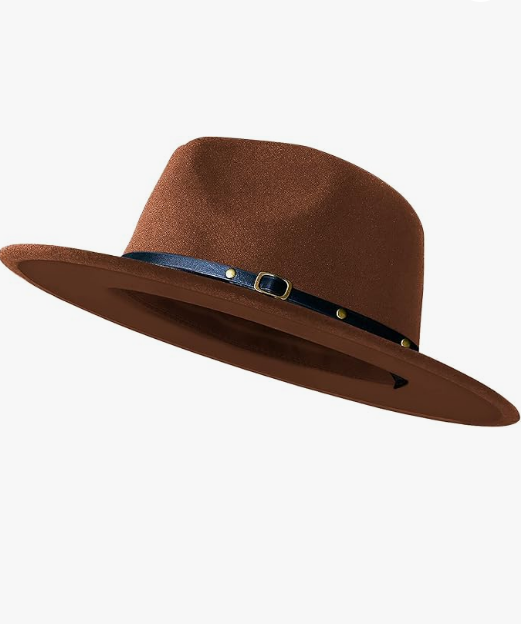 Wide-brimmed Tweed Hat Men's Dress Hat