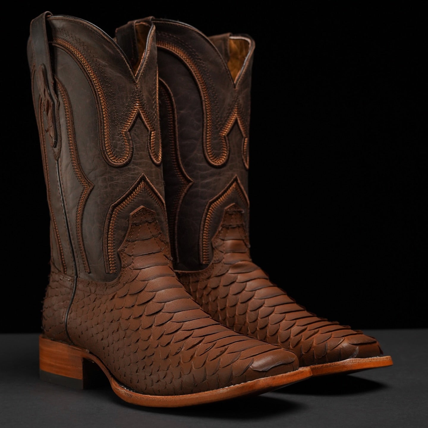 New Matte Python Cowboy Boots