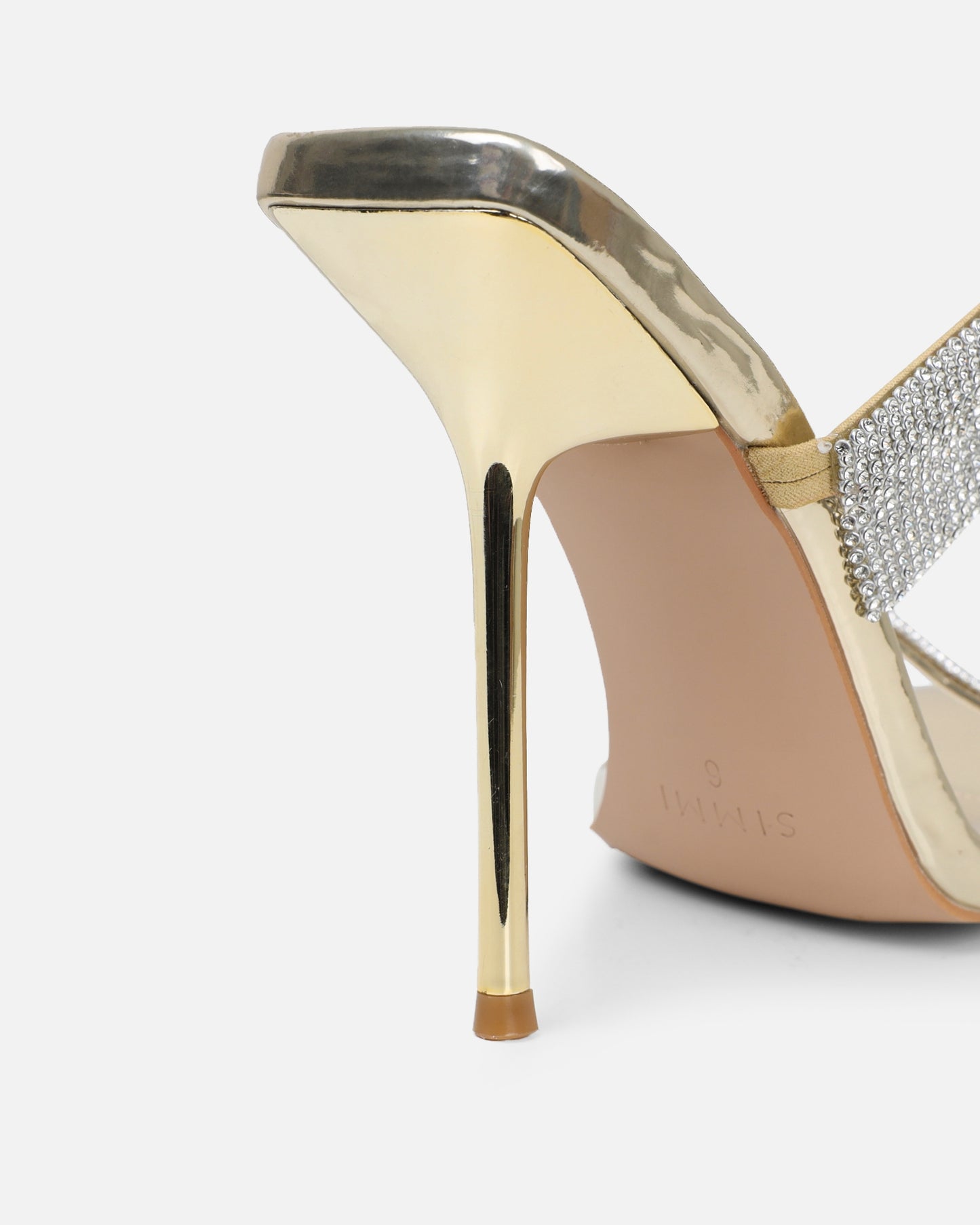 Rhinestone Spiral Heeled Sandals