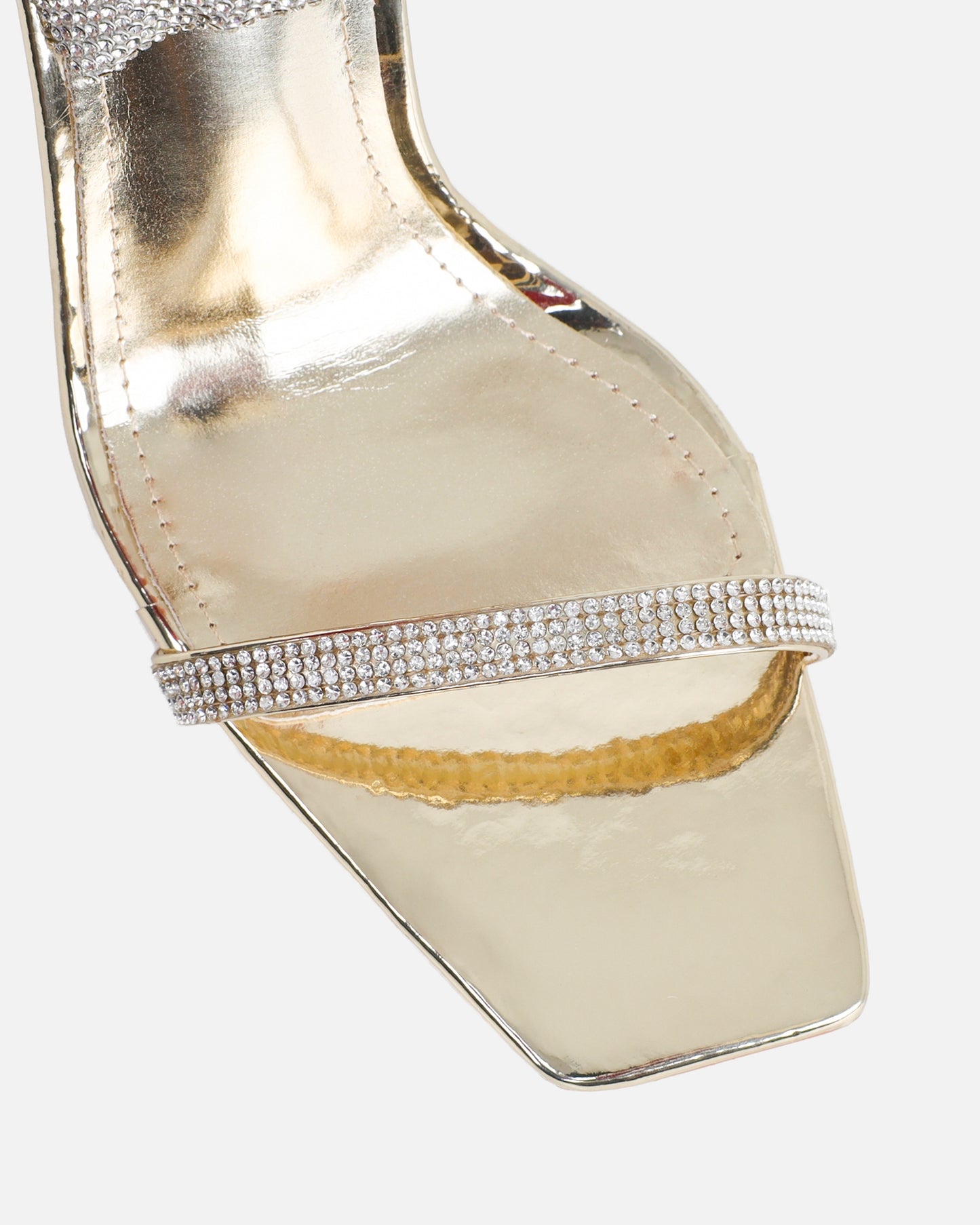 Rhinestone Spiral Heeled Sandals