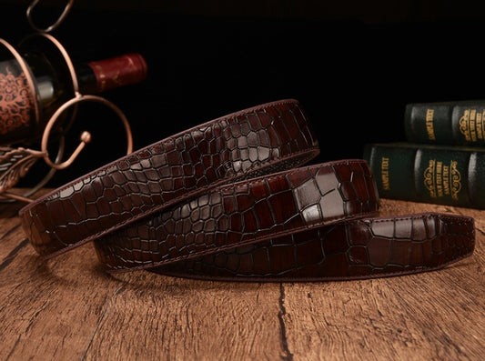 Men's Handmade Crocodile Leather Belt