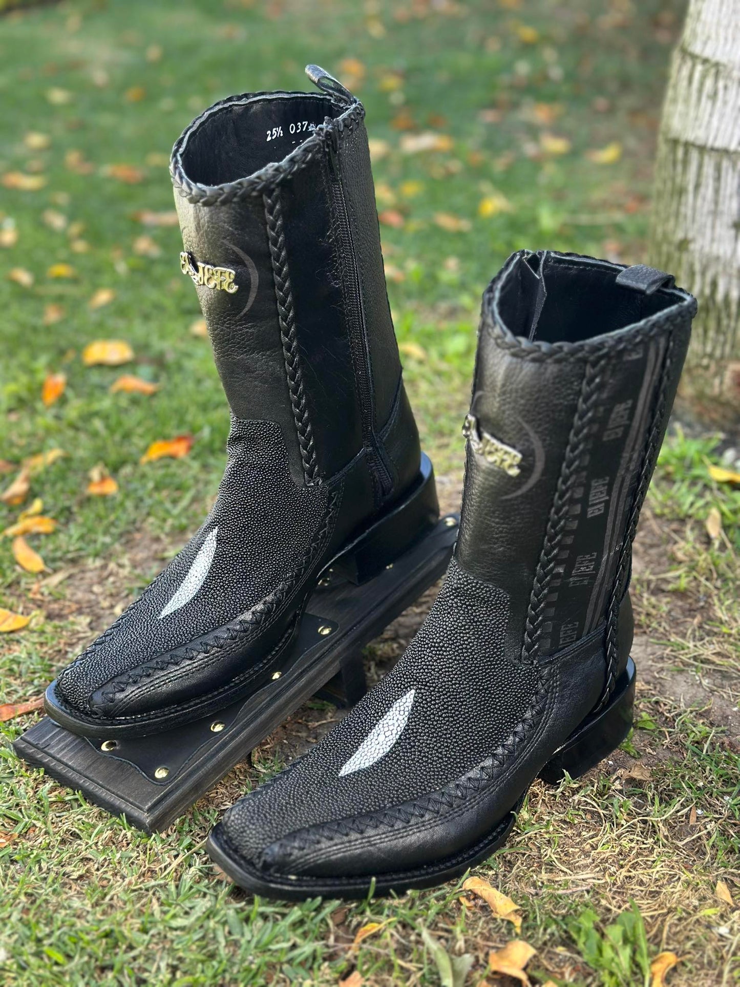Handmade Carved Cowboy Boots
