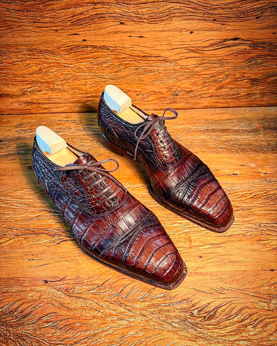 Handmade Crocodile Leather Oxfords