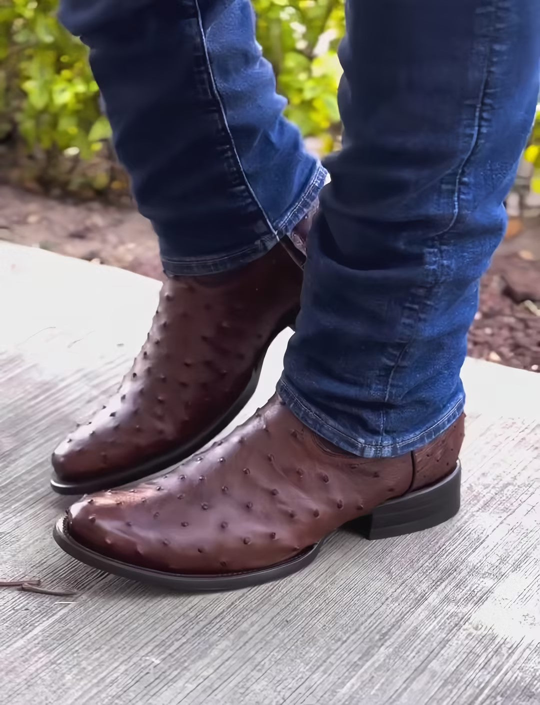 Leather Patchwork Western Cowboy Boots