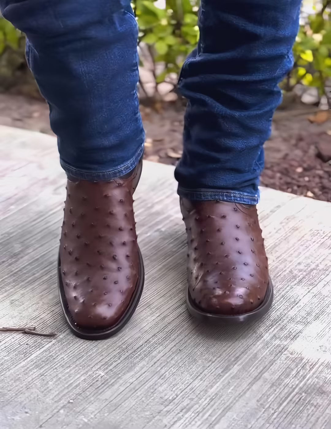 Leather Patchwork Western Cowboy Boots