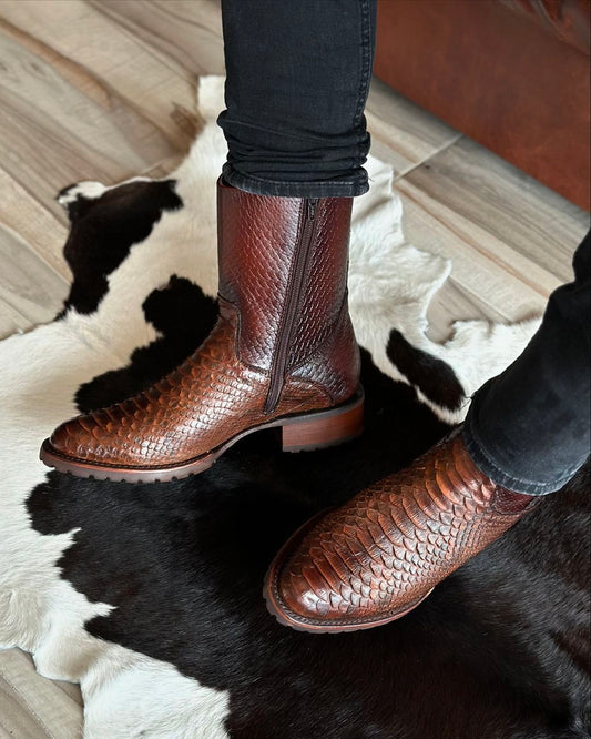 Handmade Unique Vintage Python Boots