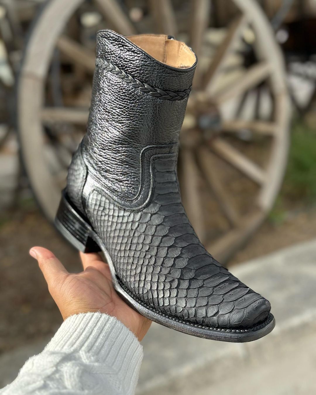 Comfortable Handmade Python Boots