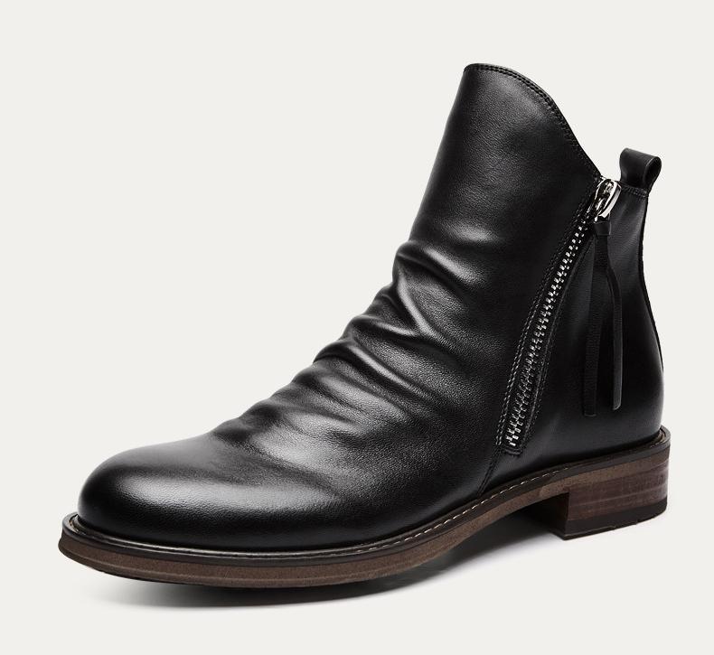 Non-slip Sole Zipper Chelsea Boots