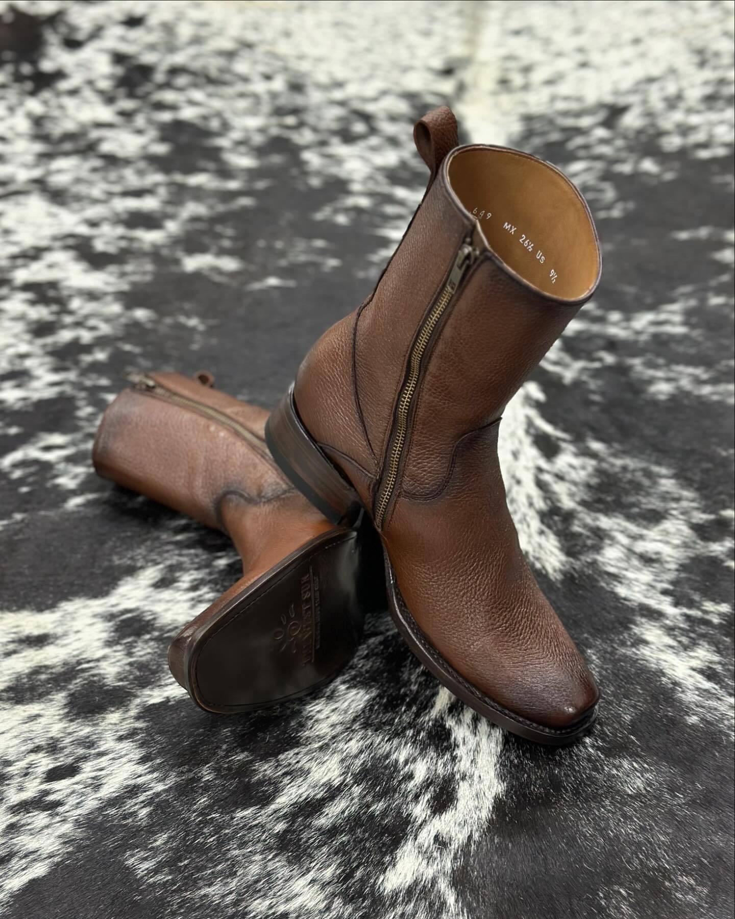 Unique Gradient Leather Cowboy Boots