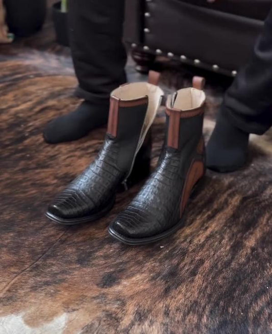 Western Crocodile Cowboy Boots