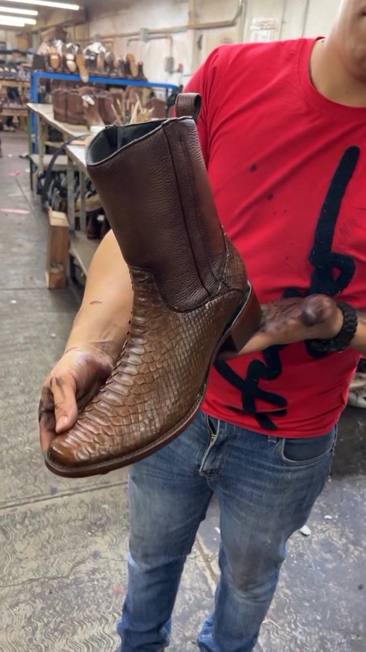 Handmade Vintage Python Boots