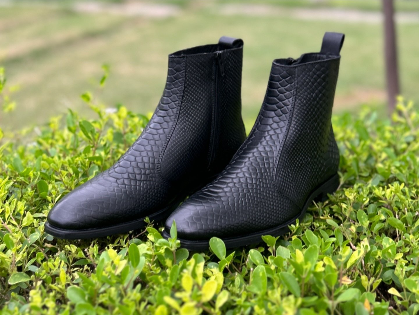 Black Snakeskin Boots