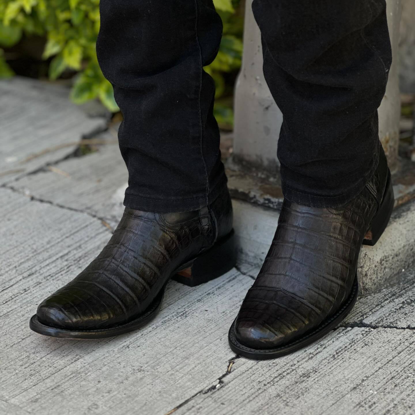 Hand Woven Crocodile Skin Cowboy Boots