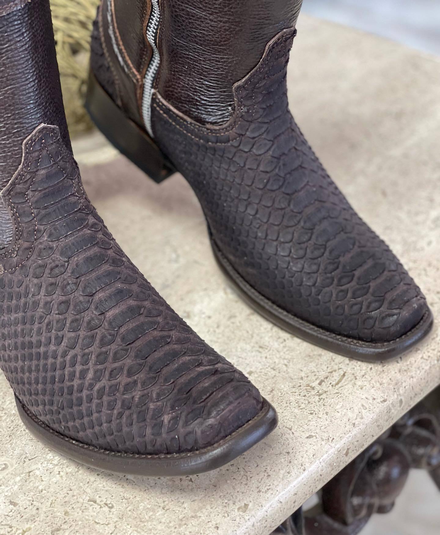 Unique Handmade Vintage Python Boots