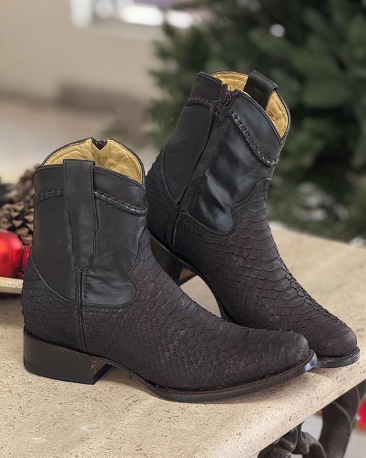 Western Cowboy Snakeskin Boots