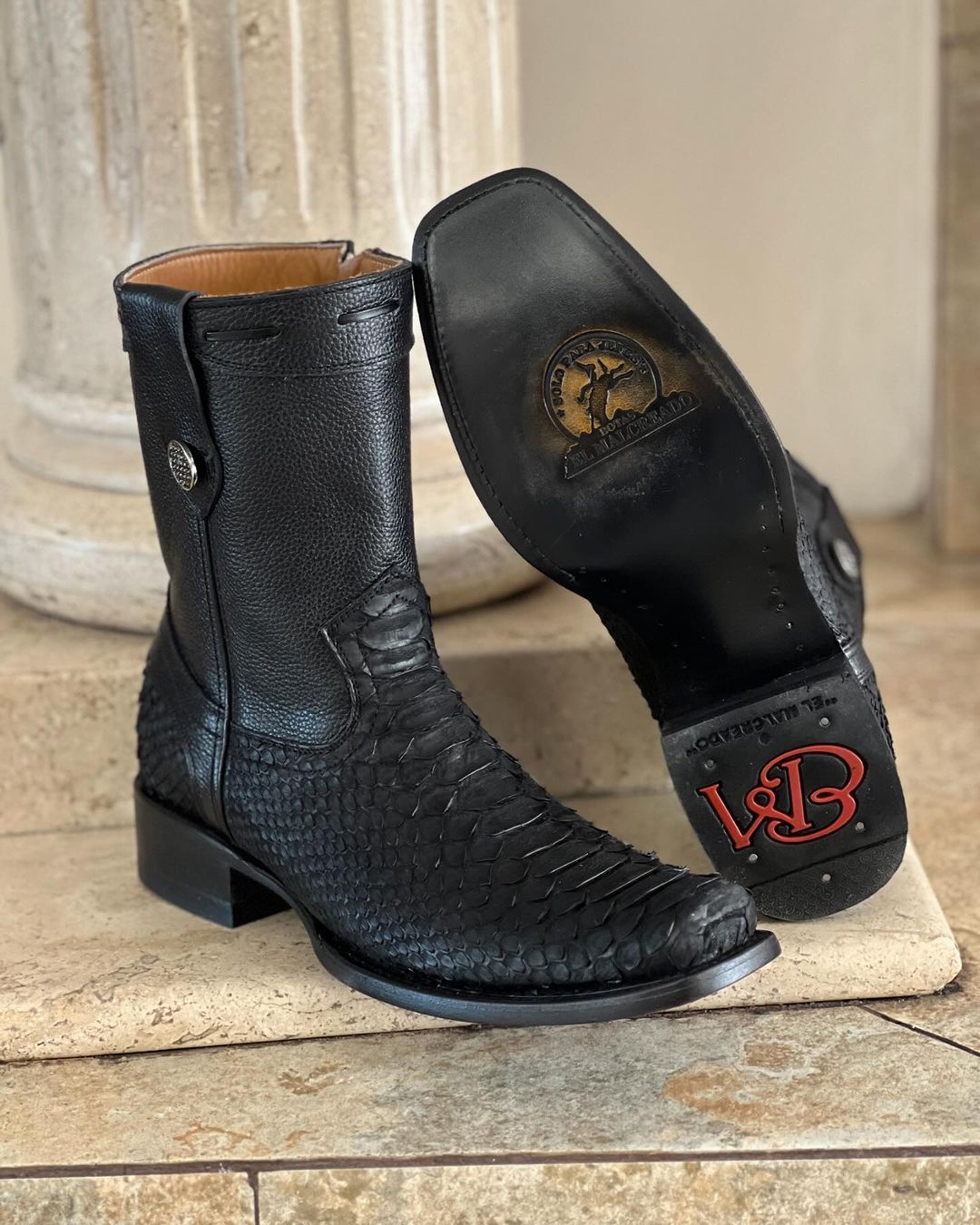 Handmade Crocodile Leather Vintage Boots