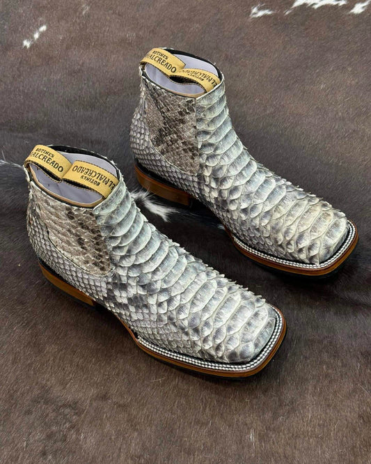 Unique Handmade Stretch Python Cowboy Boots