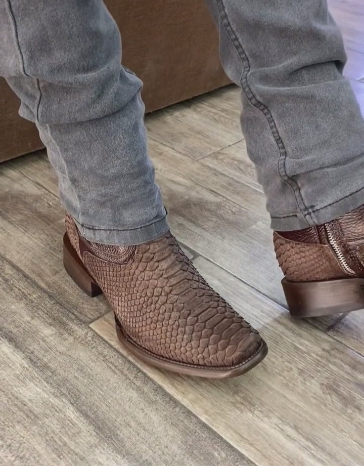 Textured Python Cowboy Boots