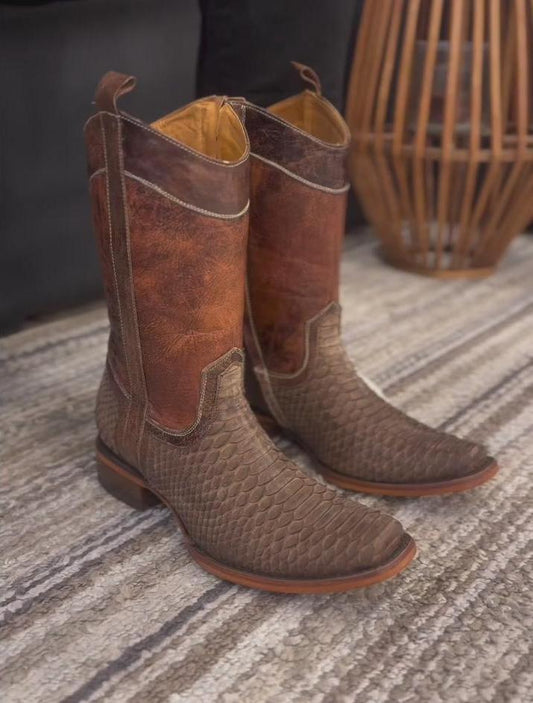 Vintage Python Western Cowboy Boots