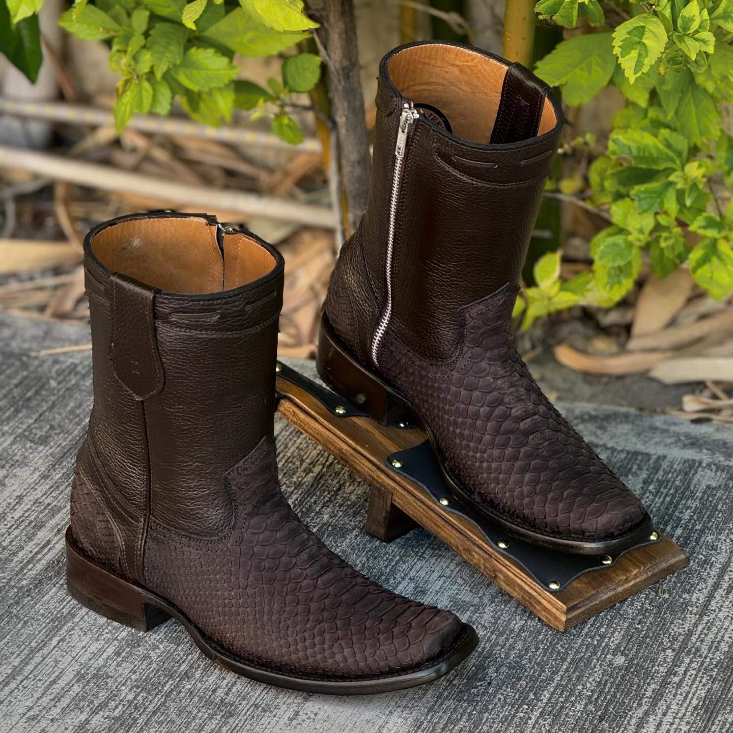 Durable Vintage Handmade Python Boots