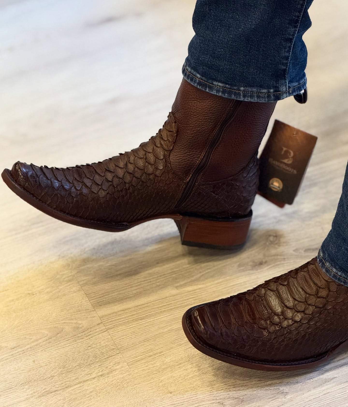 Vintage Python Skin Cowboy Boots