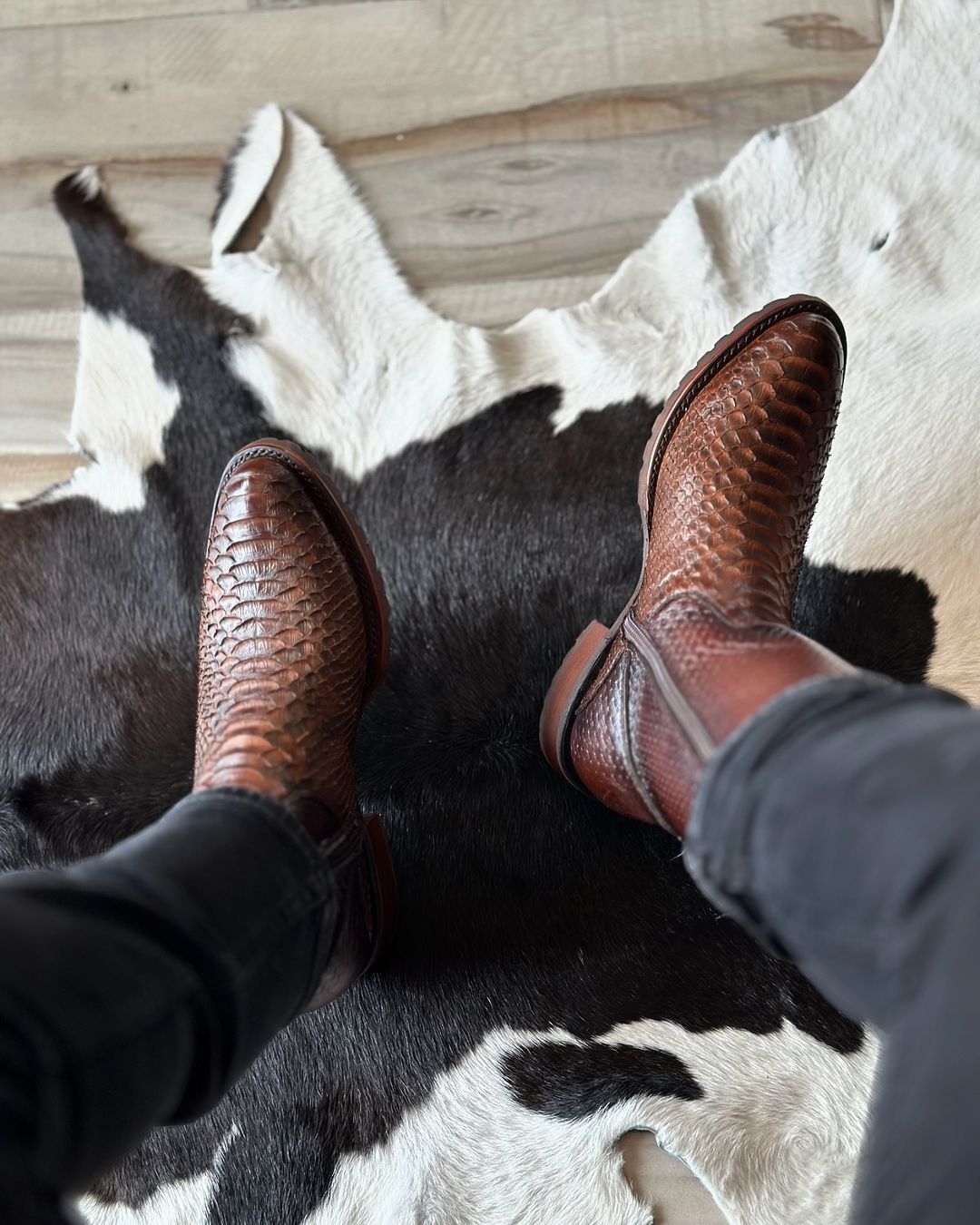 Handmade Unique Vintage Python Boots