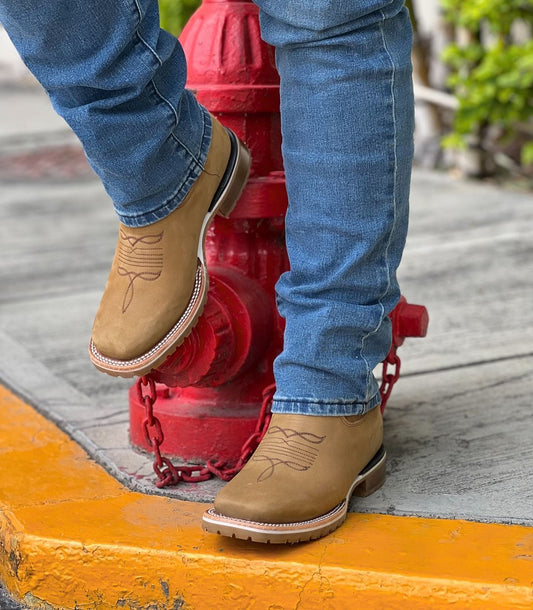 Square Toe Sculpted Cowboy Boots