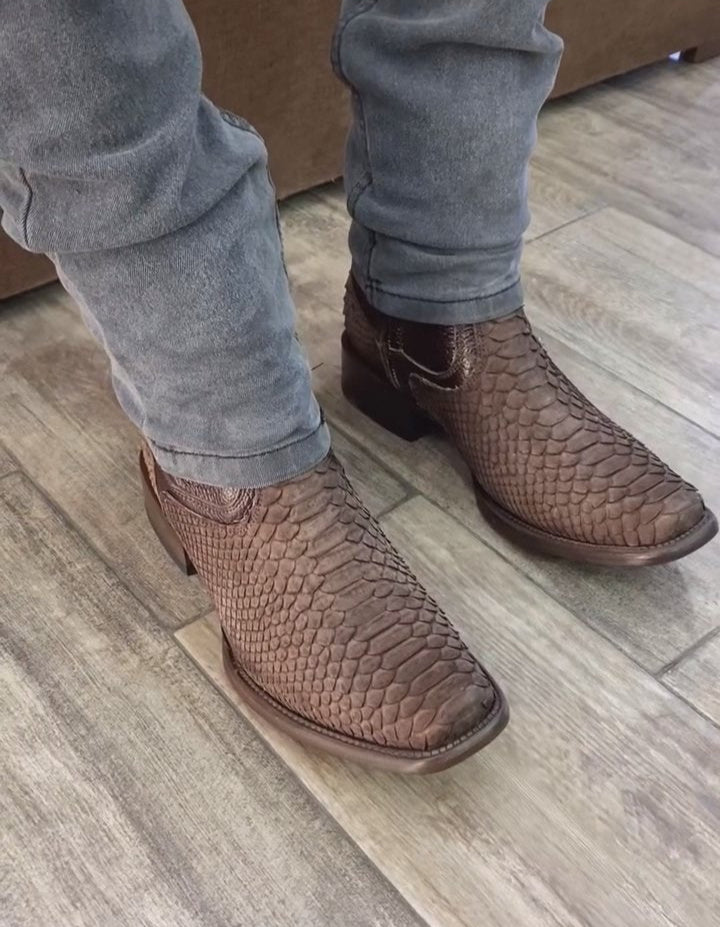 Textured Python Cowboy Boots