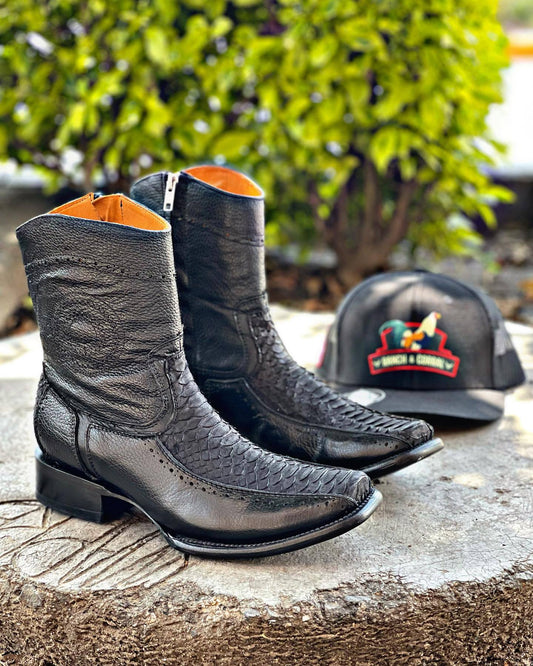 New Handmade Python Skin Cowboy Boots