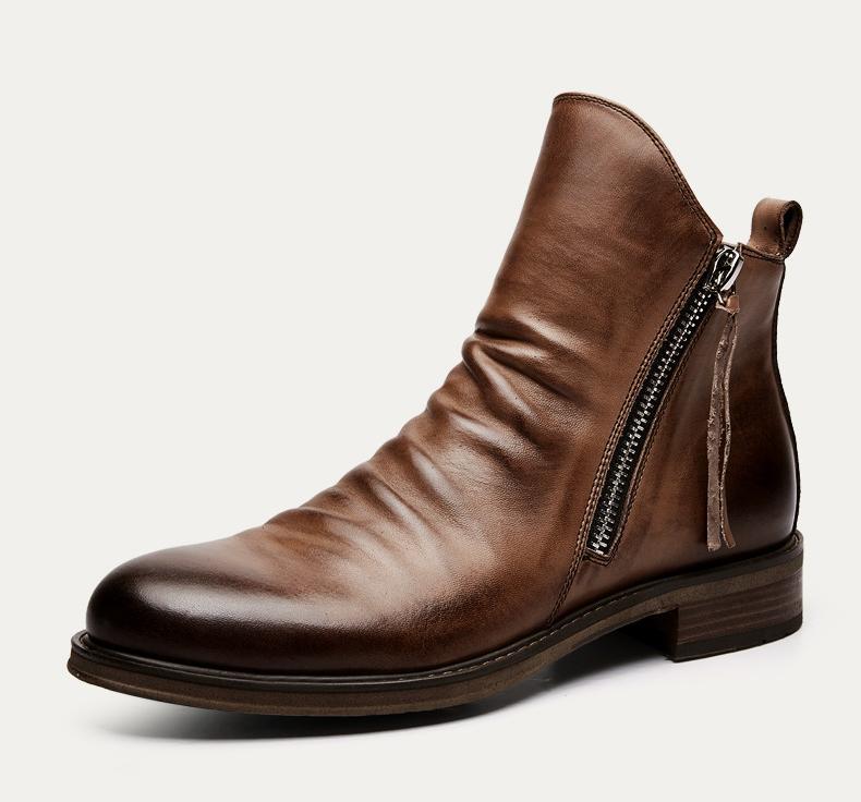 Non-slip Sole Zipper Chelsea Boots